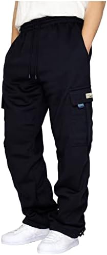 מכנסי טרנינג משקל כבד של גברים מכנסי טרנינג למותניים אלסטיים מכנסי טיול מכנסי טרנינג מכנסי טרנינג קל משקל קליל בכושר