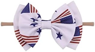 אמריקאי דגל סרט קשת תינוק שיער קליפים ארהב דגל סיכת ראש בנות גומייה לשיער קשתות