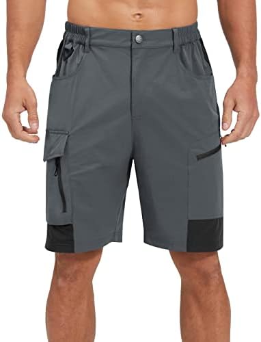 מכנסי מטען לטיולי גברים של אזרון מגולף יבש מהיר עבודה חיצונית מכנסיים קצרים טקטיים עם ריבוי כיס לטיולי דיג