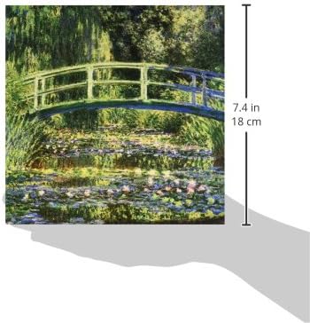 3 רוז סי טי_126630_3 חבצלות מים וגשר יפני מאת קלוד מונה 1899 אריחי קרמיקה, 8 אינץ