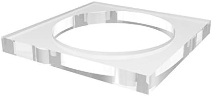 SuttiveTuredIsplays® 10x10x1 Acrylic Riser עם חור מרכזי של 8, משקל נייר ברור קובייה אקרילית חסימה מוצקה 18830-10x10-8-FBA