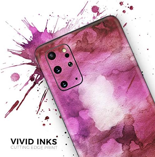 עיצוב Skinz Pink 72 מרקם צבעי מים נספג מגן מגן מדבקות ויניל עטיפת עור תואם עם סמסונג גלקסי S20