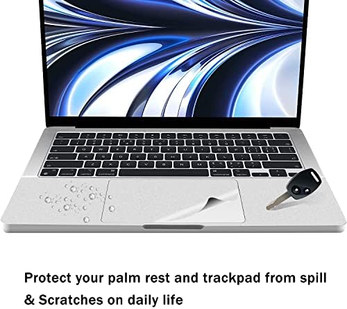 עור מנוחה של דקל Mubuy לשנת 2022 MacBook Air 13.6 M2 Chip דגם A2681 עם סרט כיסוי משטח, MacBook Air M2 כיסוי מגן מדבקת דקל מדבקה