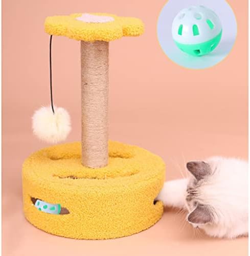 מגרד מוט עץ כיף סיסל הודעה שריטה מגדל מושך כדור לקפוץ לשחק צעצוע לחיות מחמד חתלתול טיפוס מסגרת לחתולים