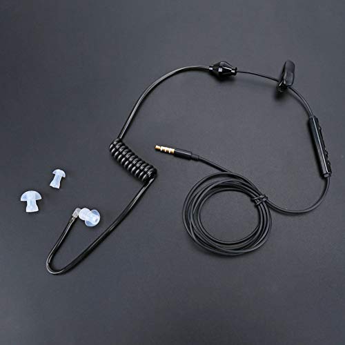 3.5 ממ תקע אוויר צינור אוזניות אפרכסת רך ברור נגד קרינה סטריאו אוזניות מיקרופון מובנה עבור הסלולר שחור
