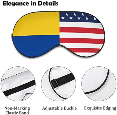 דגל אמריקאי של קולומביה מסכת עיניים שינה מצחיקה כיסוי עיניים מכוסות עיניים עם רצועה מתכווננת לצלליות לנשים גברים