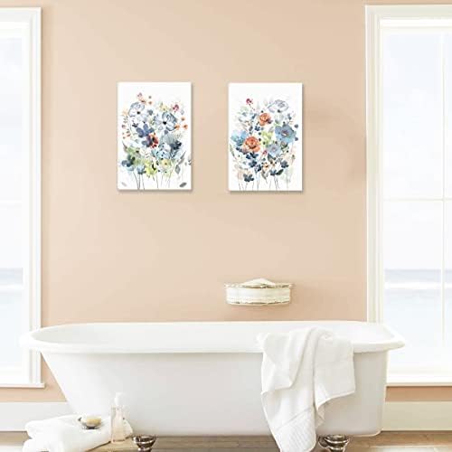 Anyzal Floral Kanvas Canvas Art תמונות לקיר, פרחים תמונות בד יצירות אמנות מודרניות פורח קיר עיצוב לחדר שינה סלון