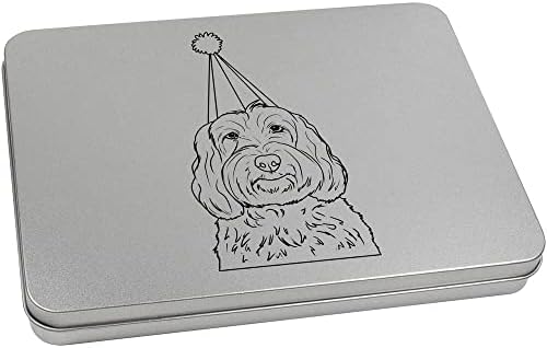 AZEEDA 'כלב מסיבה' מתכת צירים מכתבים פח / קופסת אחסון