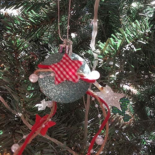 קישוטים לחג המולד של Linrus לעץ עץ עטיפת סרט עטיפת סרט גד בעבודת יד בעבוד