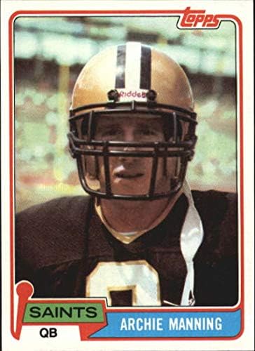 1981 Topps 158 Archie Manning Saints כרטיס כדורגל NFL NM-MT