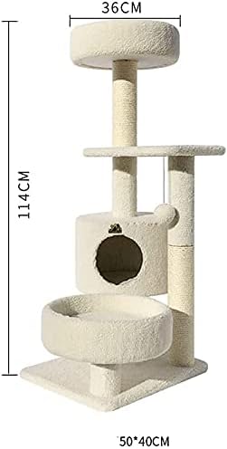 חתול עץ גרוד חתול מגדל גדול חתול עץ טיפוס מגדל עבור מקורה חתולי חתול מגדל פעילות מרכז עם גרוד דירות ערסלים סולמות 230318